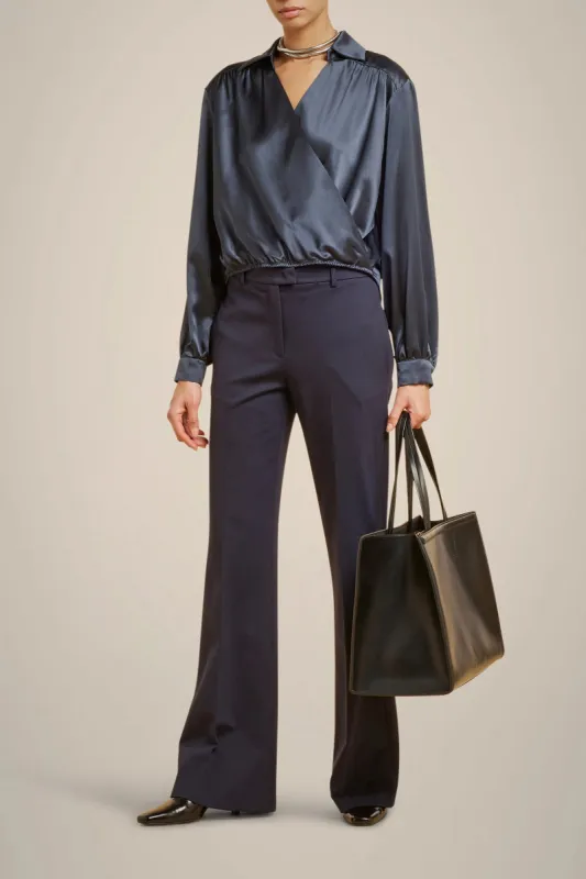 BLUSA INCROCIATA IN 100% RASO DI SETA sold by Liviana Conti