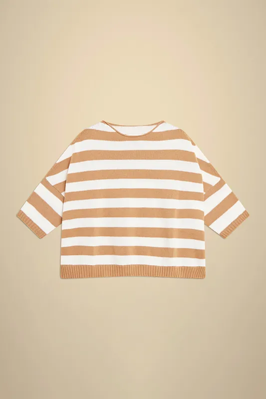 MAGLIA MANICA CORTA A RIGHE sold by Liviana Conti