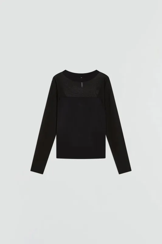 TOP MANICA LUNGA CON TRASPARENZE sold by Liviana Conti