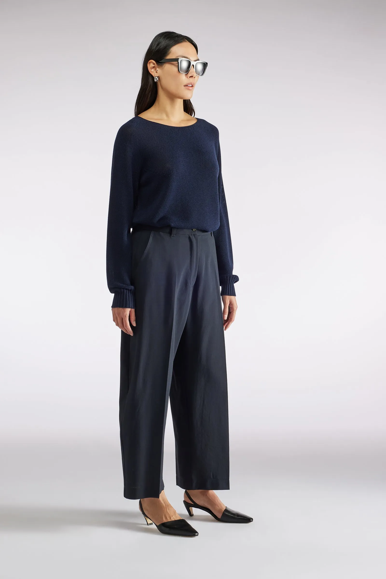 PANTALONE CROP IN TELA LANA sold by Liviana Conti product image thumbnail 4