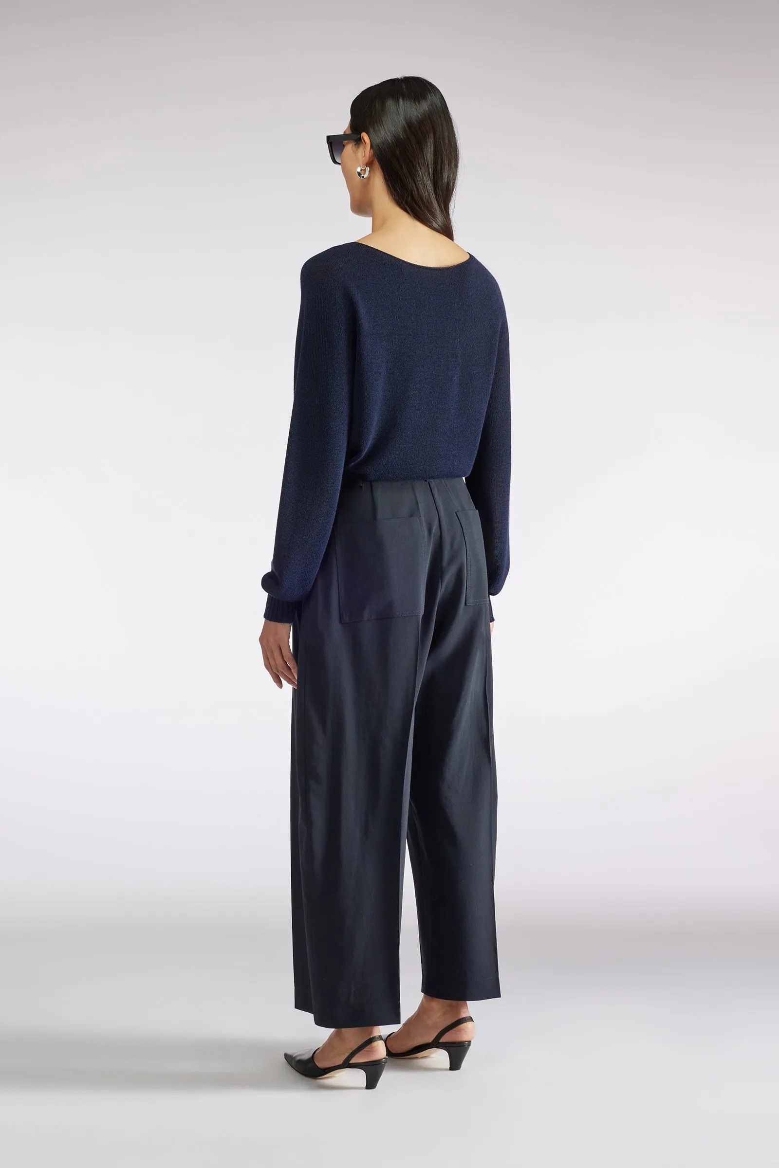 PANTALONE CROP IN TELA LANA sold by Liviana Conti product image thumbnail 2