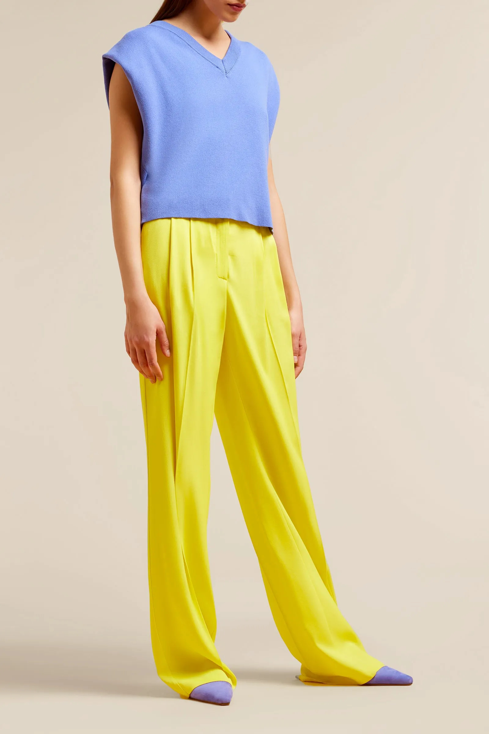 gilet cotone dip dye sold by Liviana Conti