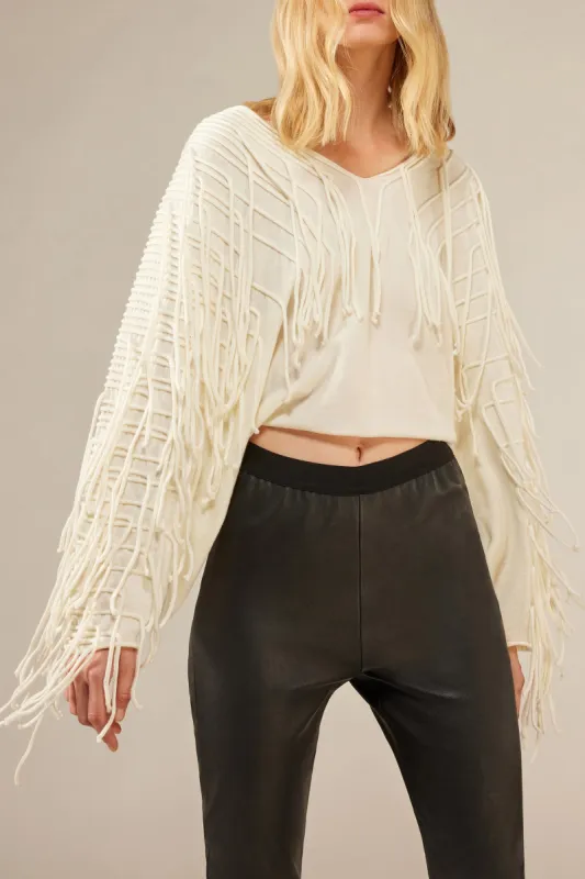 MAGLIA FRANGE SCHIENA made by Liviana Conti