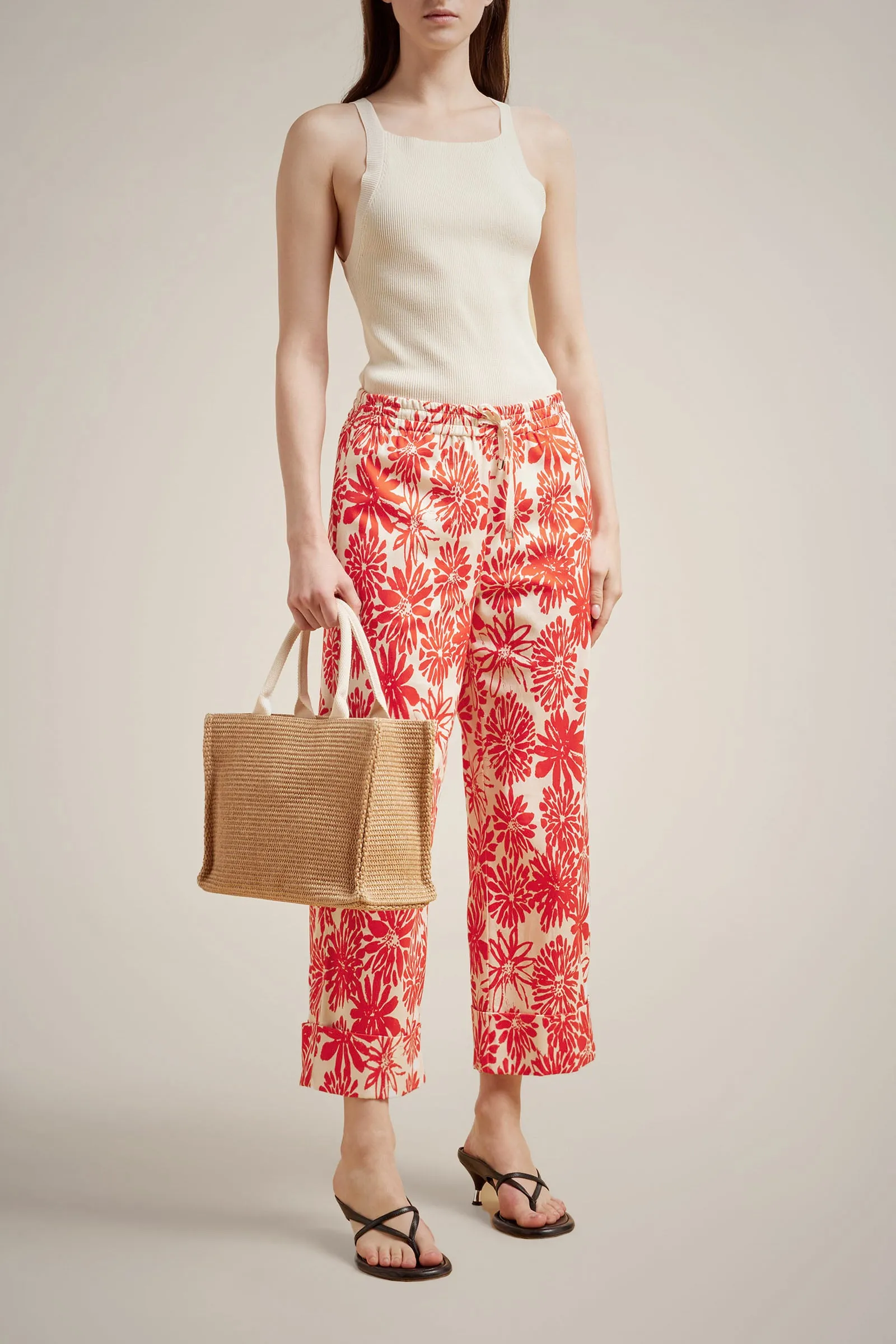 pantaloni crop raso cotone sold by Liviana Conti