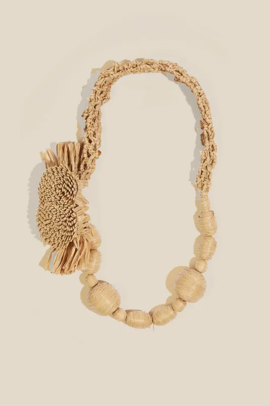 collana elementi rafia crochet sold by Liviana Conti