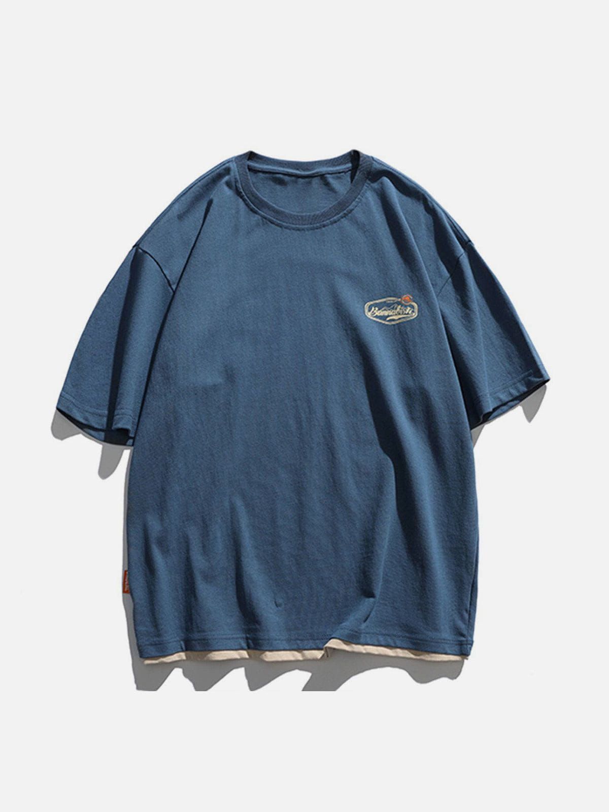 Small Mountains Letter Graphic T-Shirt sold by Yugen Theory product image thumbnail 2