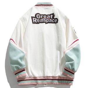 Baseball Jacket Embroidery Letter sold by Yugen Theory