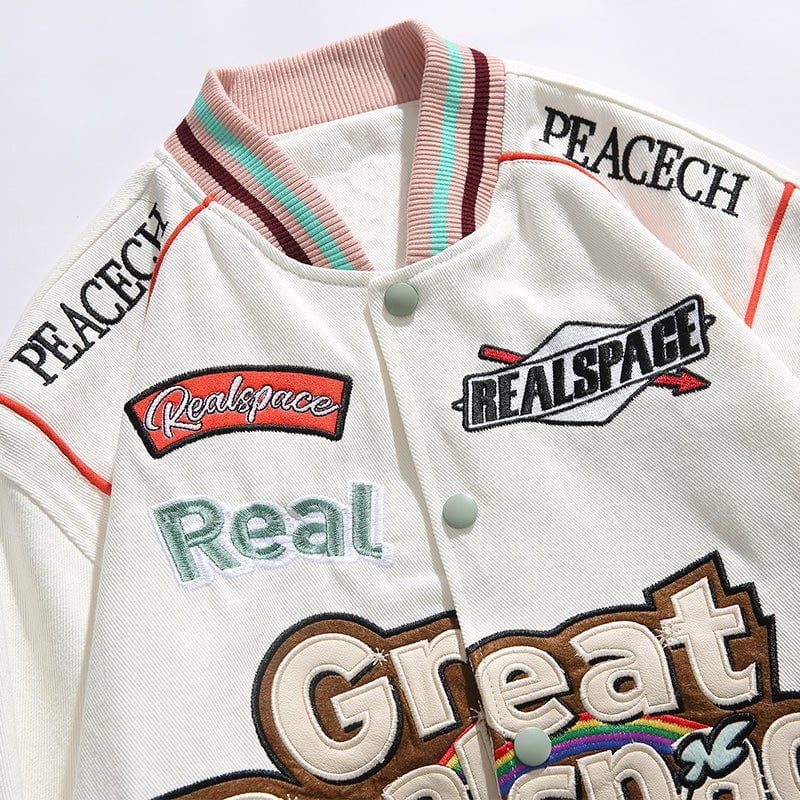 Baseball Jacket Embroidery Letter sold by Yugen Theory product image thumbnail 4
