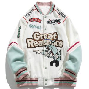 Baseball Jacket Embroidery Letter sold by Yugen Theory