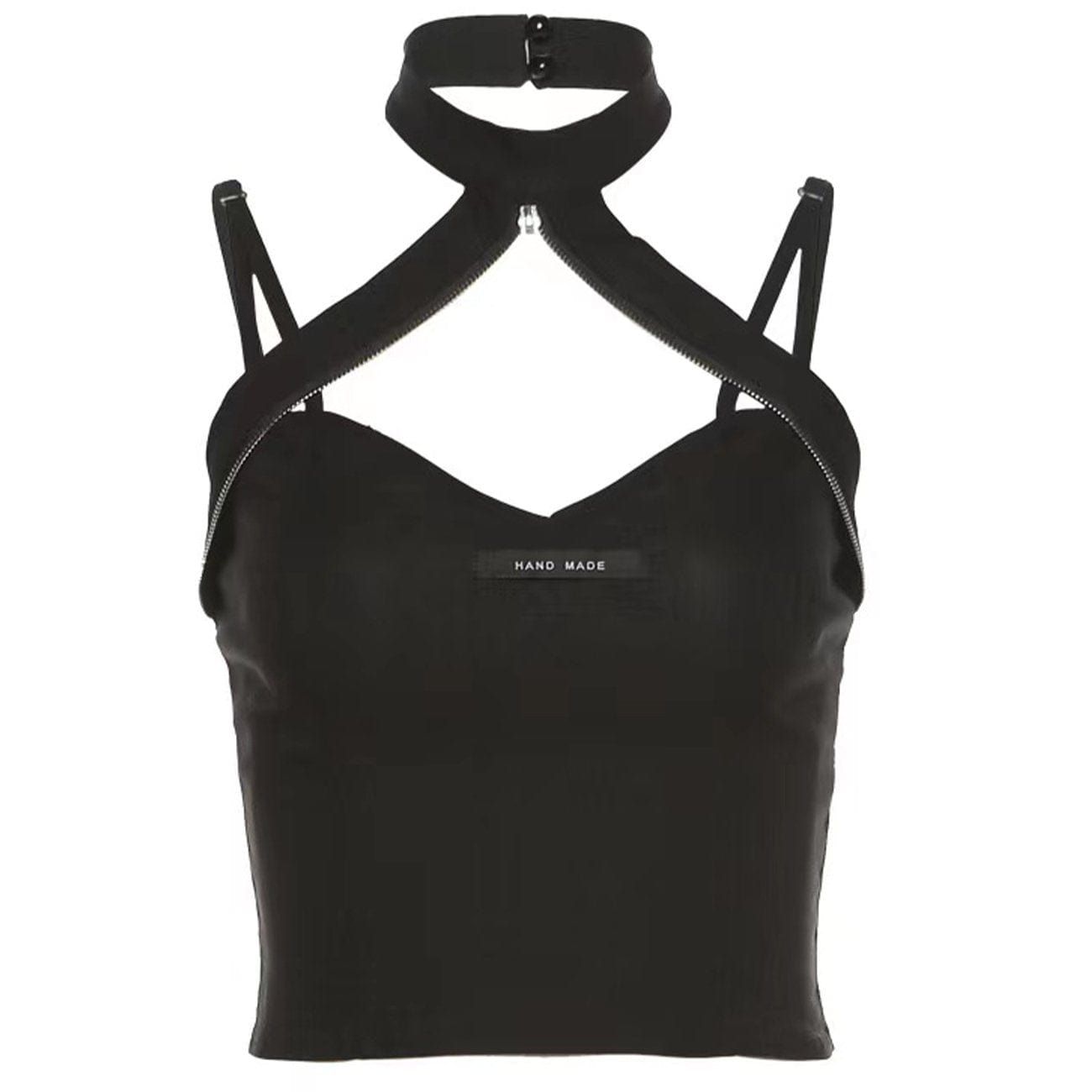 Zipper Neck Strap Vest sold by Yugen Theory