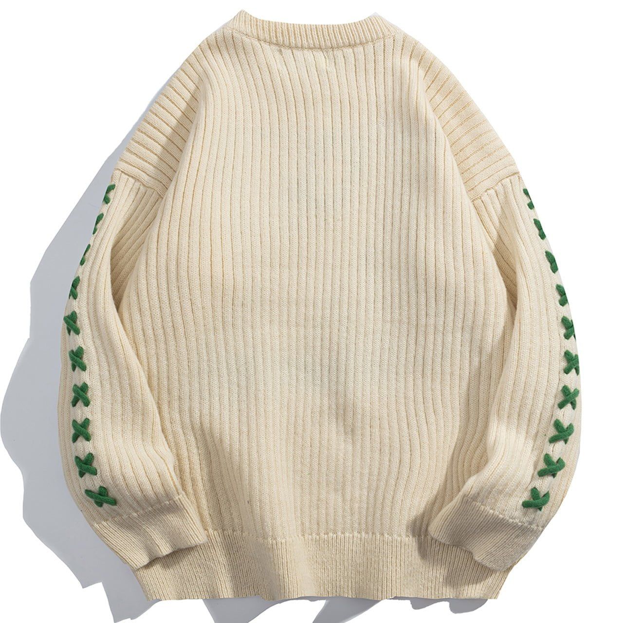 Cable Knit Sweater Embroider Letter sold by Yugen Theory product image thumbnail 2