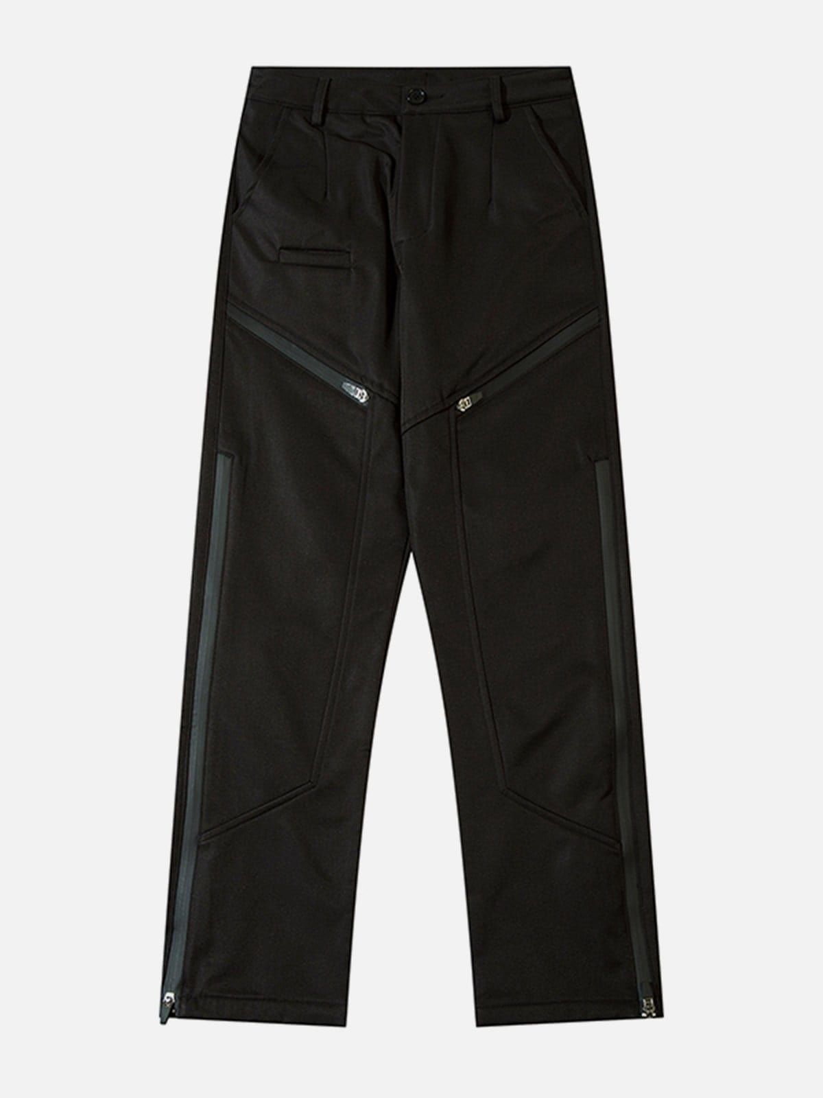 Irregular Pocket Side Long Zip Up Pants sold by Yugen Theory