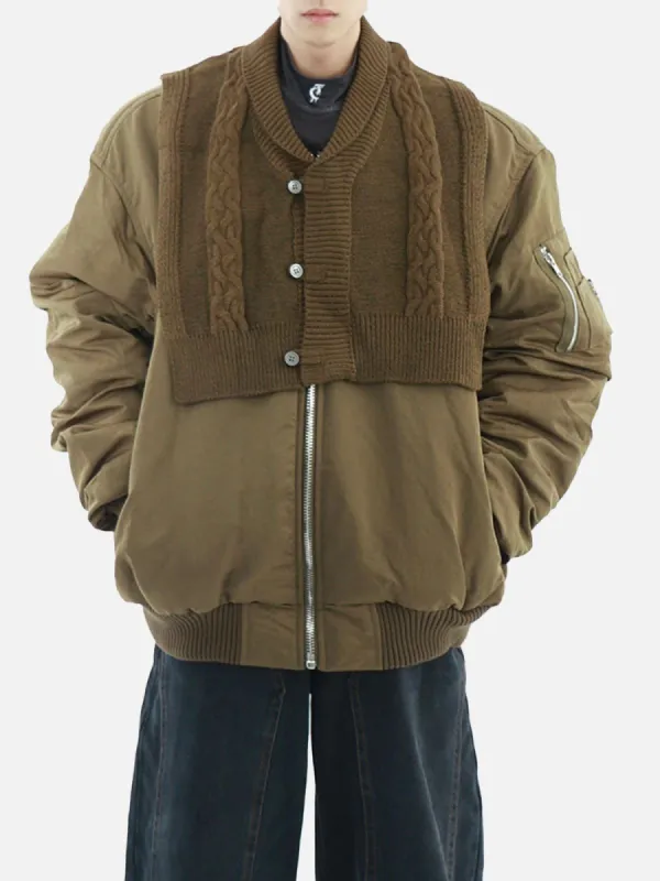 Patchwork Sweater Vest Winter Coat sold by Yugen Theory