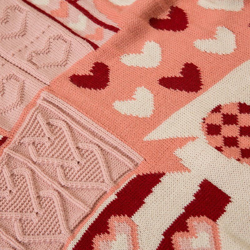 Unique Knit Sweater Patchwork Love sold by Yugen Theory product image thumbnail 4