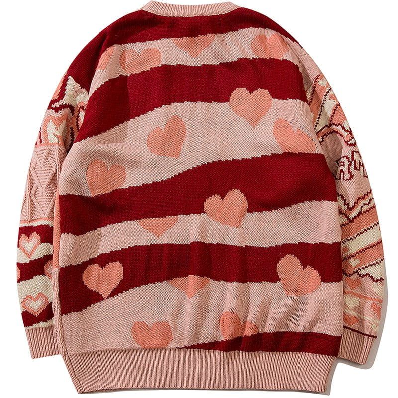 Unique Knit Sweater Patchwork Love sold by Yugen Theory product image thumbnail 2
