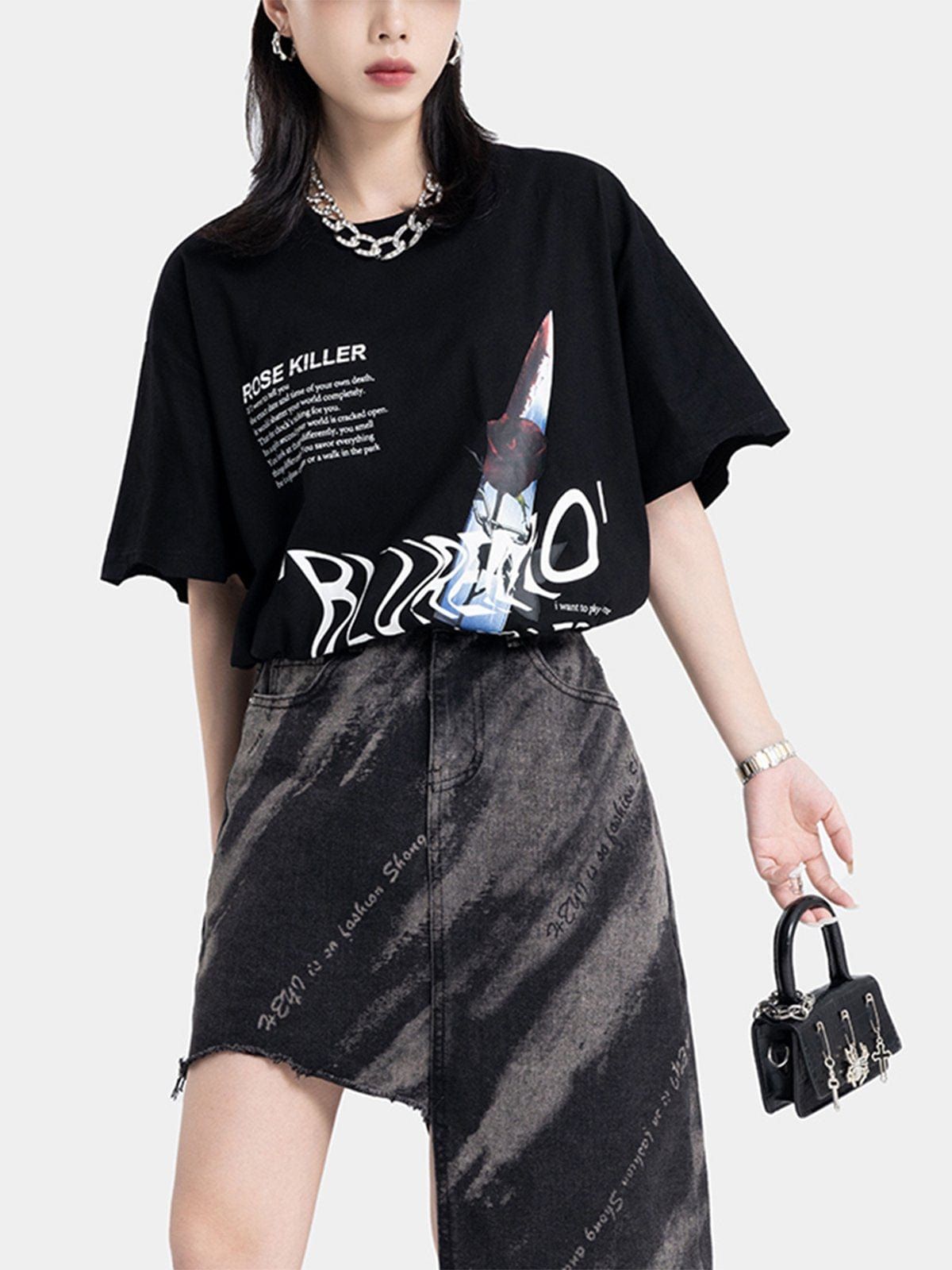 Rose Killer Graphic T-Shirt sold by Yugen Theory product image thumbnail 3