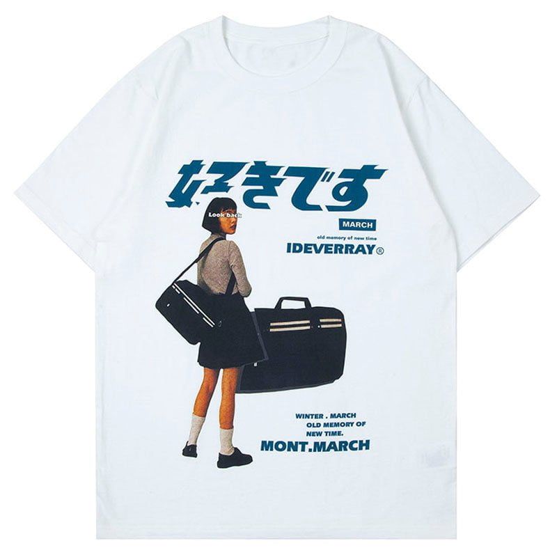 Harajuku Girl Print TEE sold by Yugen Theory product image thumbnail 2