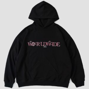 Solid Color Basic Letters Print Hoodie sold by Yugen Theory