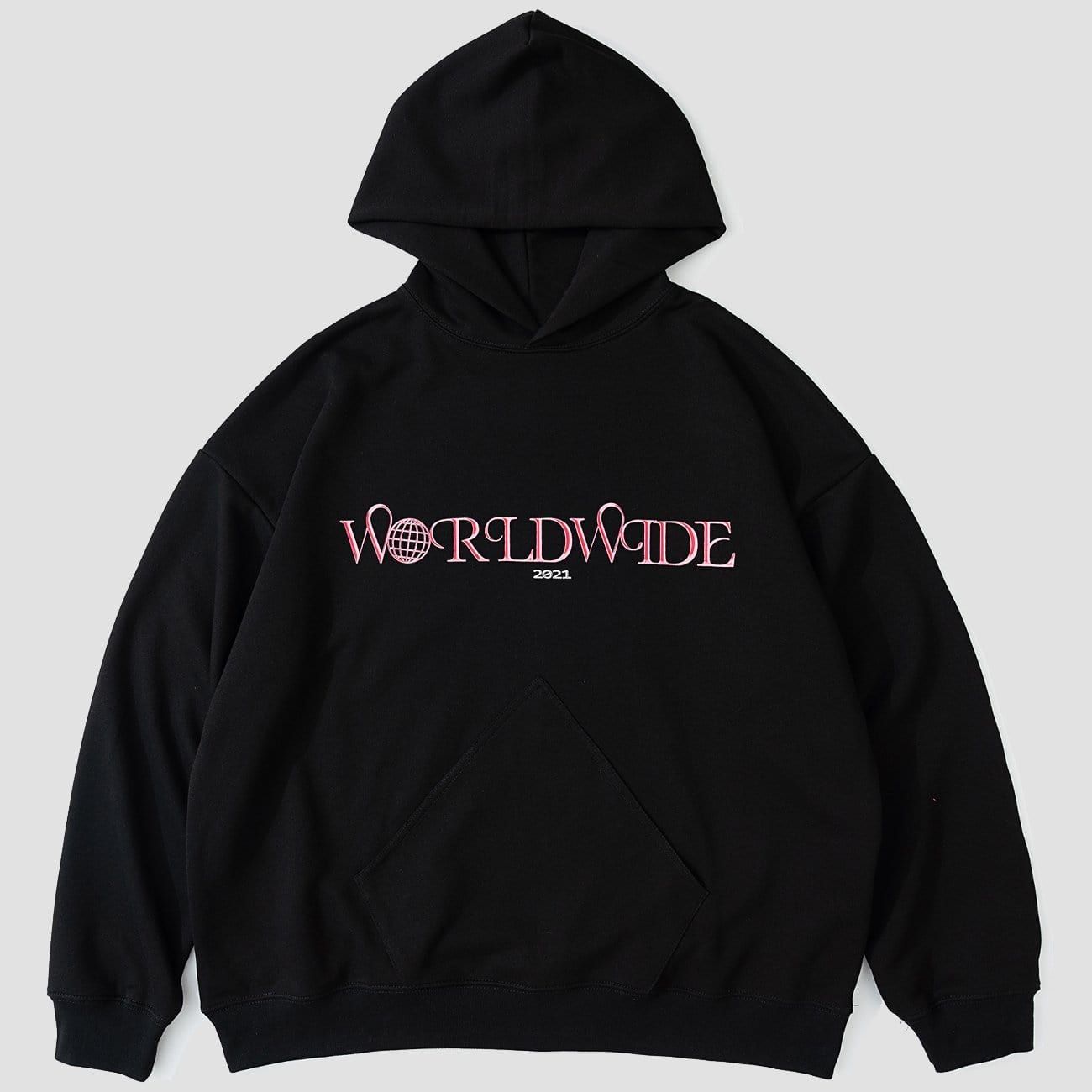 Solid Color Basic Letters Print Hoodie sold by Yugen Theory