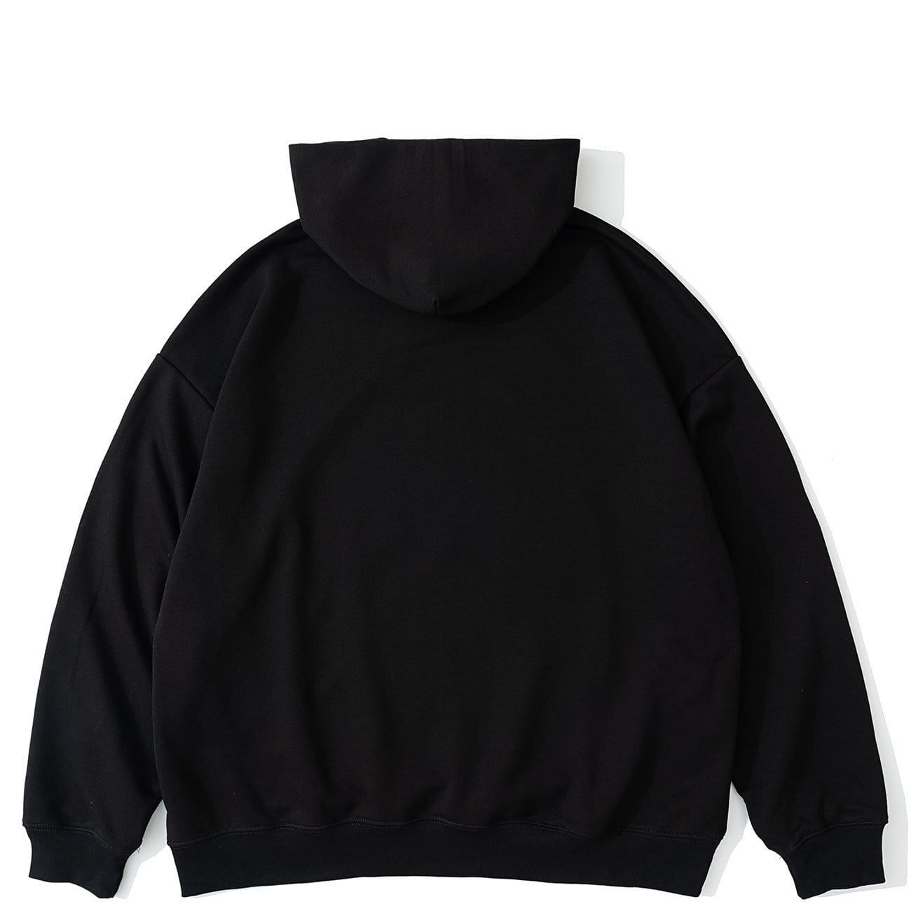 Solid Color Basic Letters Print Hoodie sold by Yugen Theory product image thumbnail 3