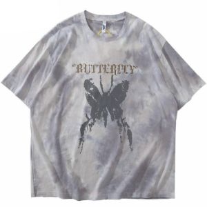 Gothic Butterfly Tie-Dye T-Shirt sold by Yugen Theory