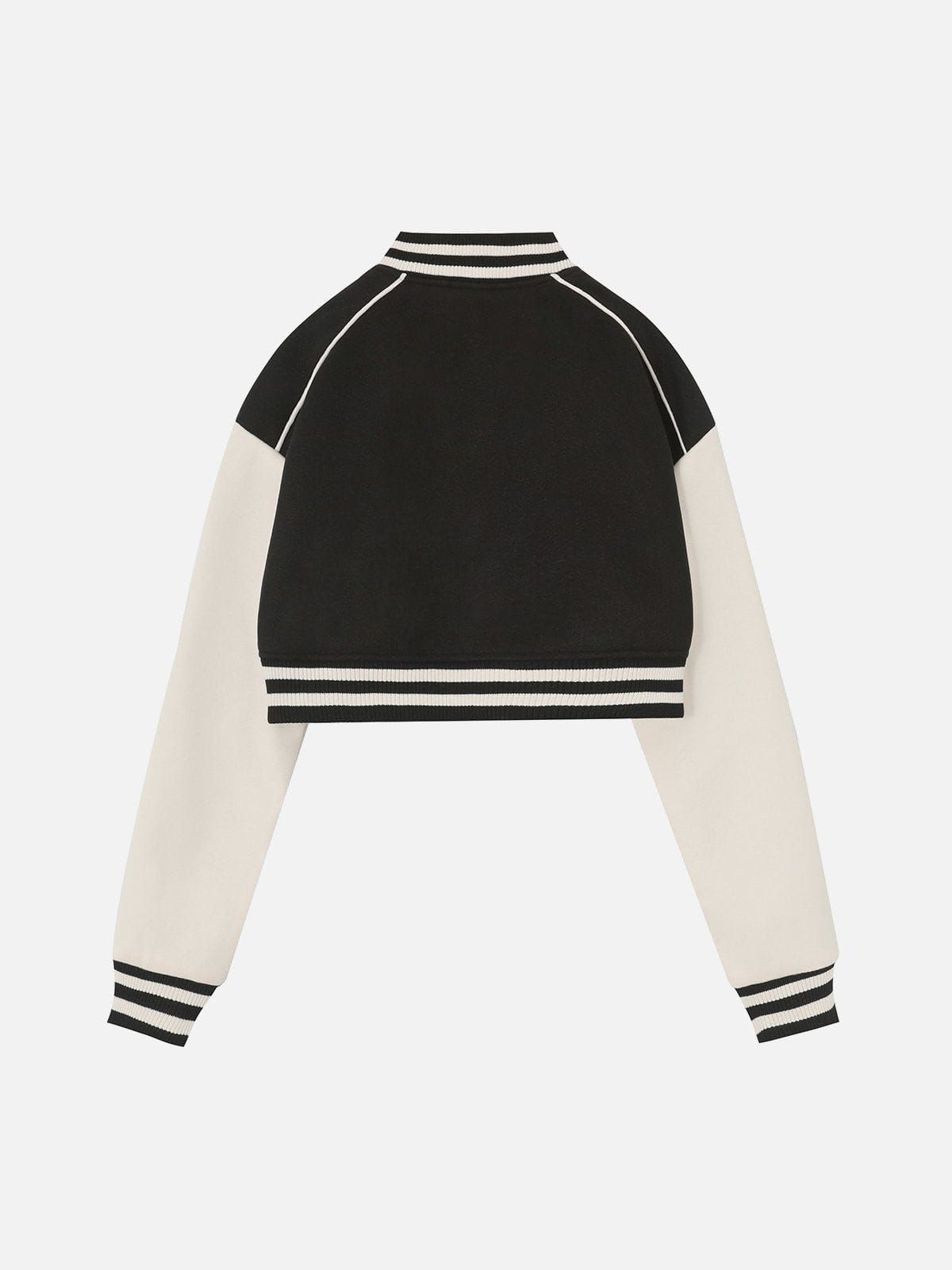 WH Embroidered Cropped Varsity Jacket sold by Yugen Theory product image thumbnail 2
