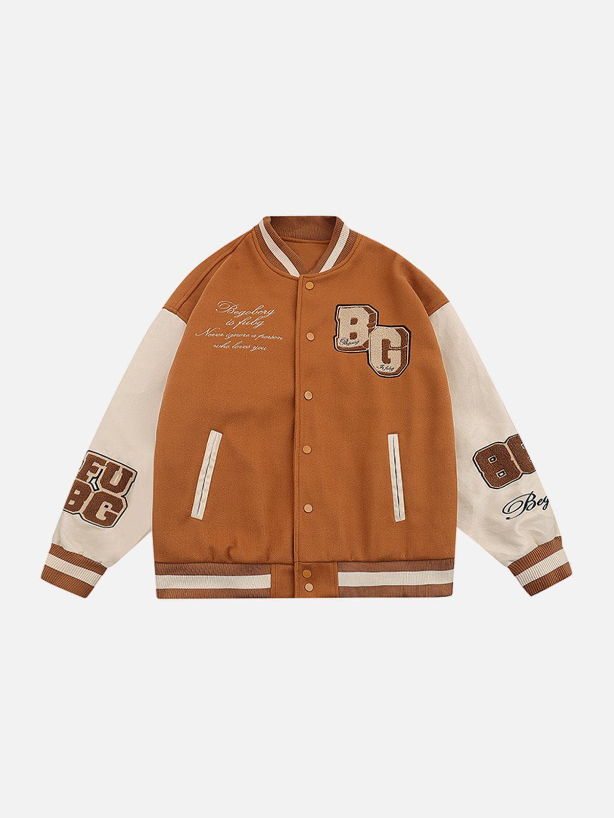 BG Embroidery Varsity Jacket sold by Yugen Theory