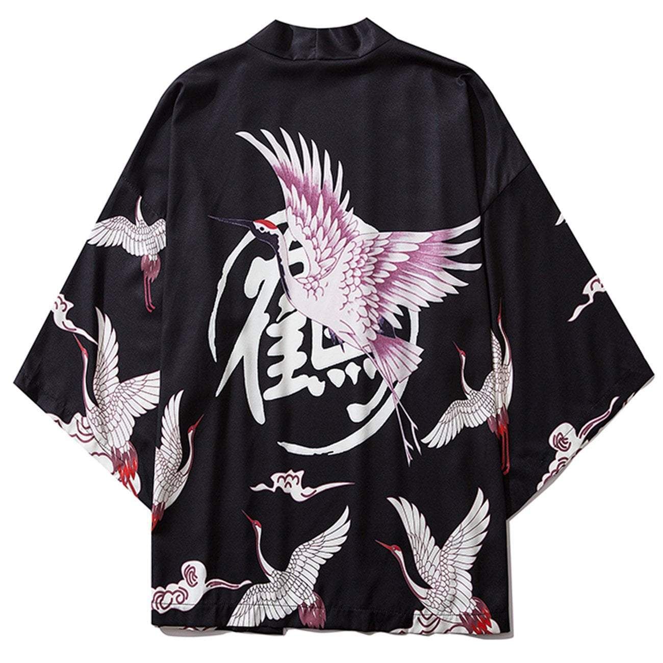 Pink Crane Kimono sold by Yugen Theory product image thumbnail 3