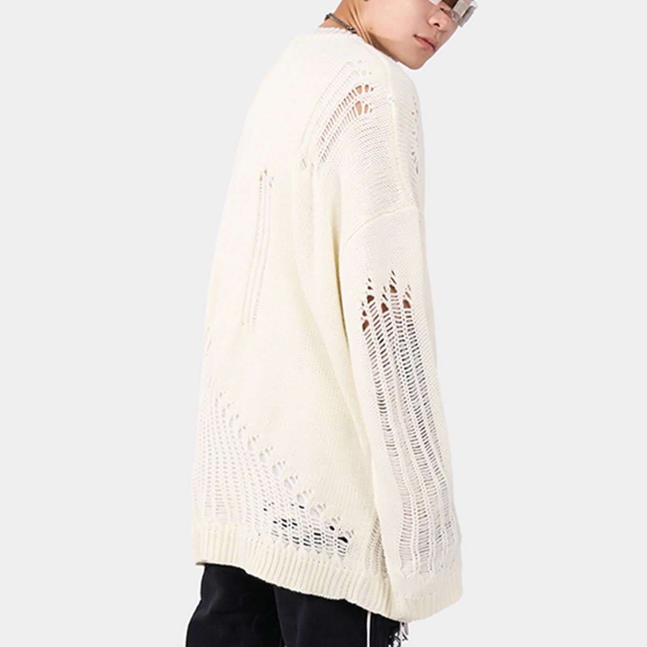 Ripped Hole Knitted Sweater sold by Yugen Theory product image thumbnail 4