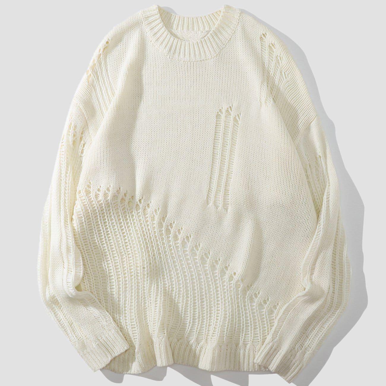 Ripped Hole Knitted Sweater sold by Yugen Theory