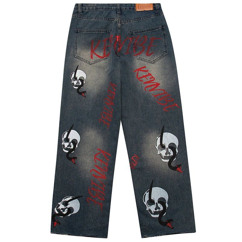 High Street Wide Leg Jeans Skull sold by Yugen Theory product image thumbnail 2