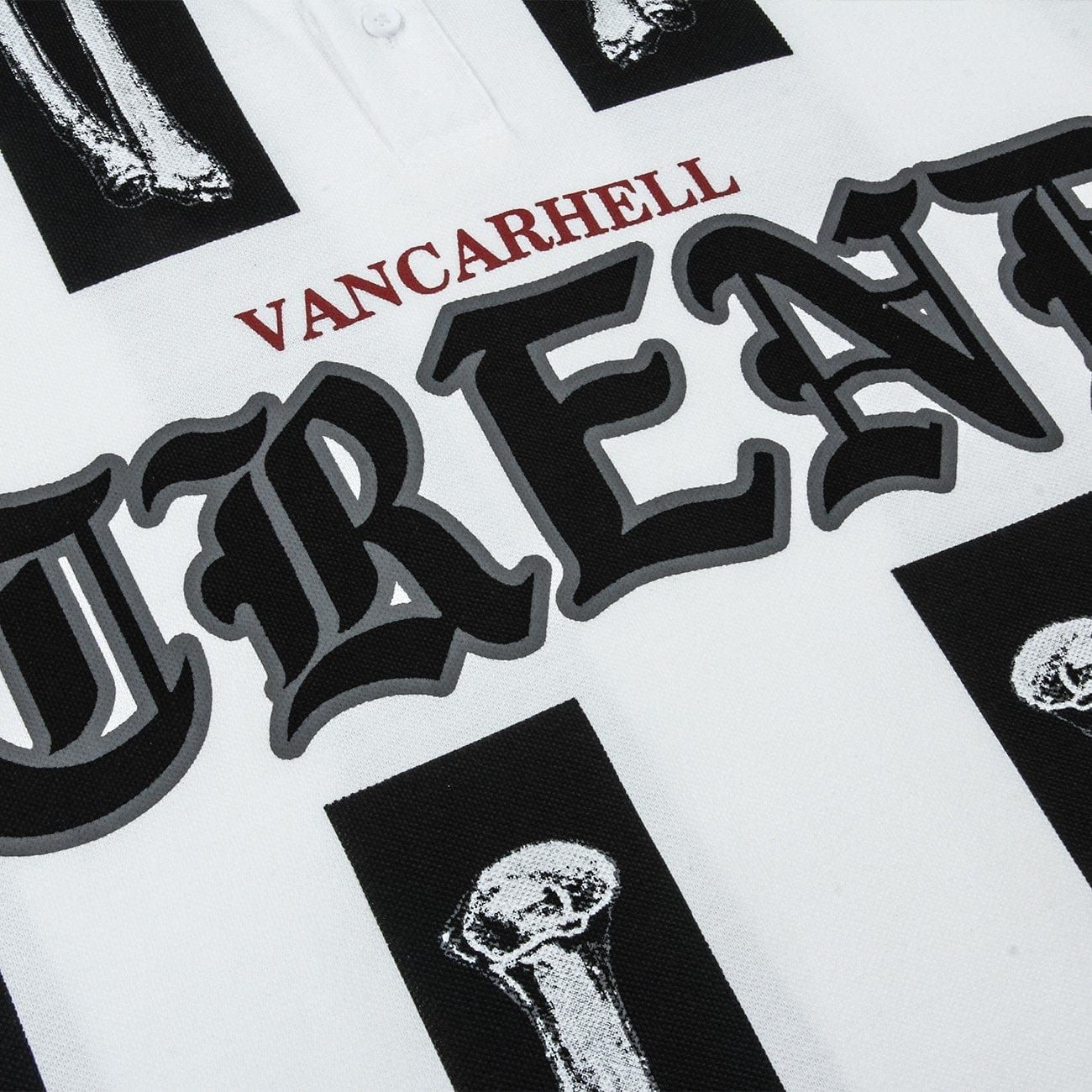 Vintage Striped Skull Cotton Oversized Sweatshirt sold by Yugen Theory product image thumbnail 5