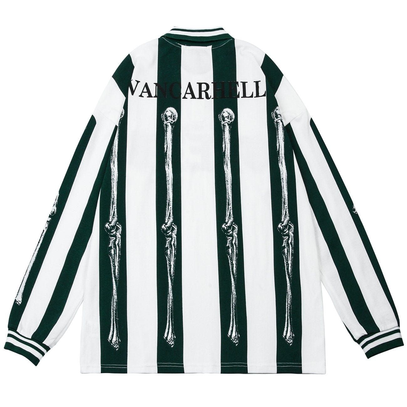 Vintage Striped Skull Cotton Oversized Sweatshirt sold by Yugen Theory product image thumbnail 4