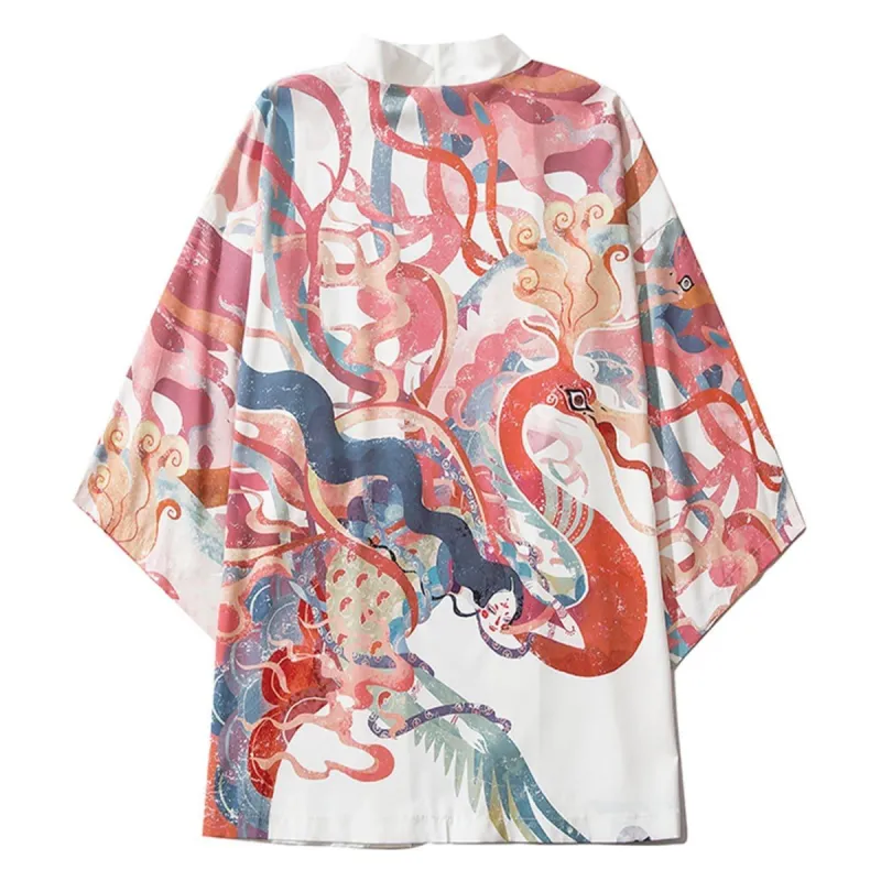 Phoenix Print Kimono sold by Yugen Theory