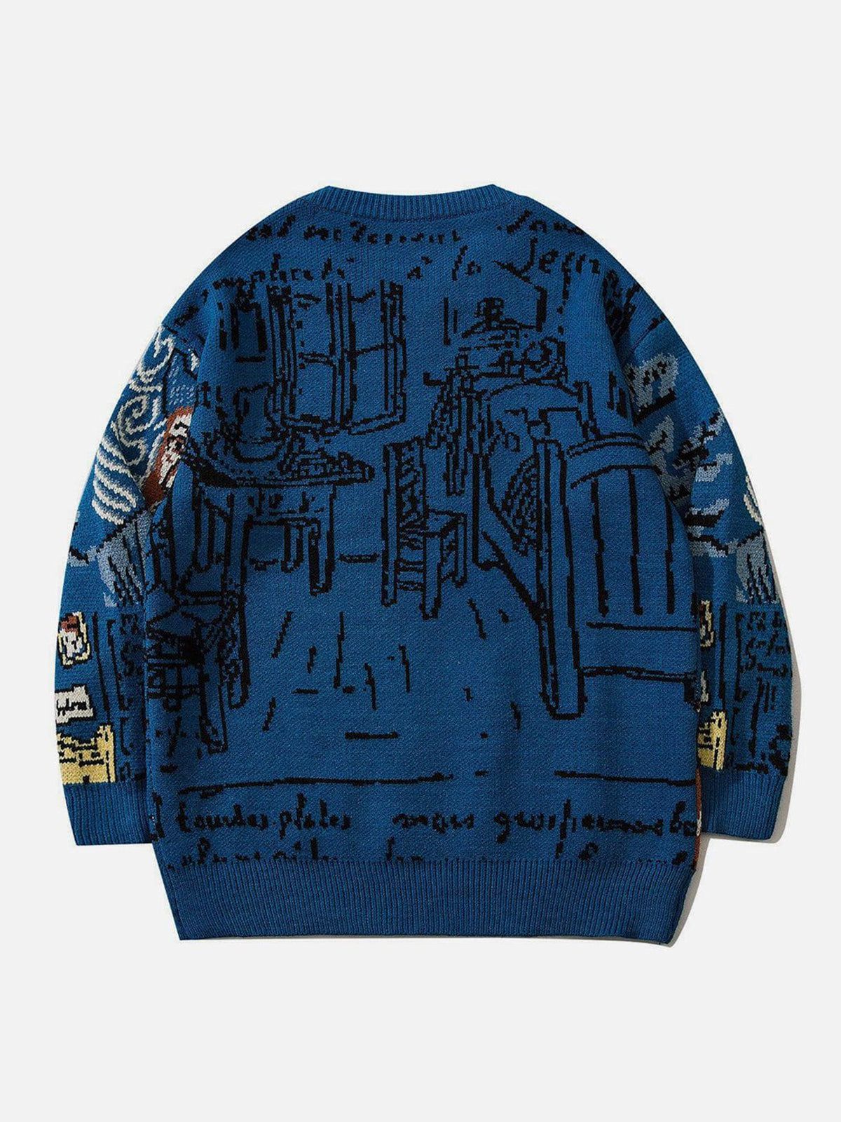 Van Gogh Oil Painting Knit Sweater sold by Yugen Theory product image thumbnail 2