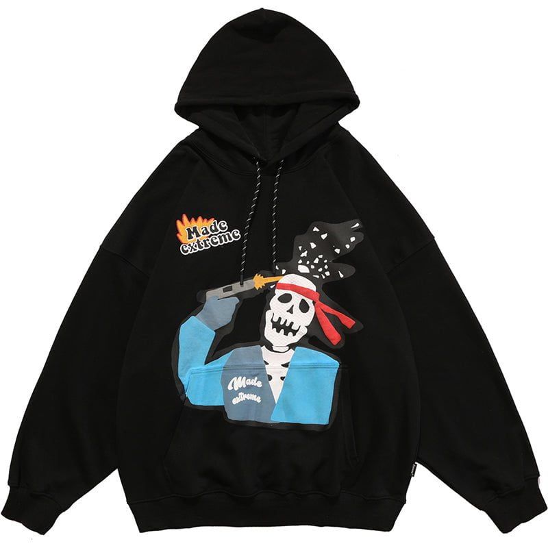 Oversize Hoodie Suicide Skull sold by Yugen Theory product image thumbnail 3