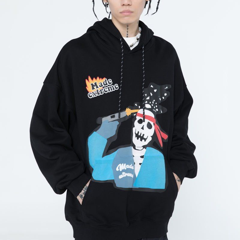 Oversize Hoodie Suicide Skull sold by Yugen Theory product image thumbnail 5