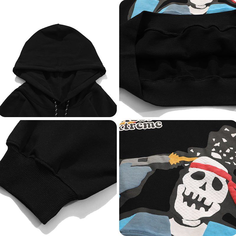 Oversize Hoodie Suicide Skull sold by Yugen Theory product image thumbnail 4