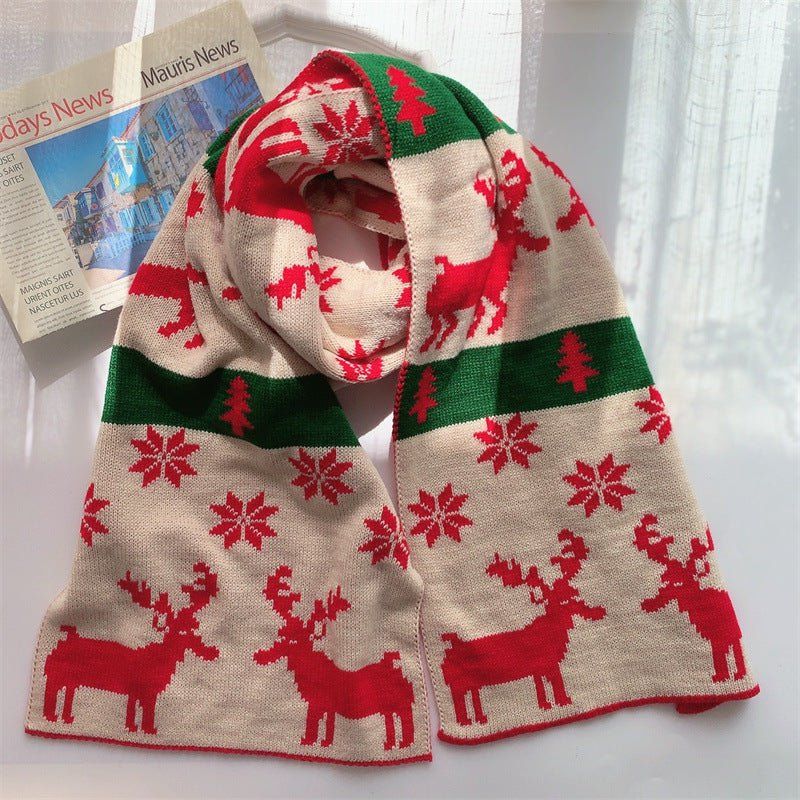 Patchwork Knit Christmas Scarf sold by Yugen Theory product image thumbnail 2