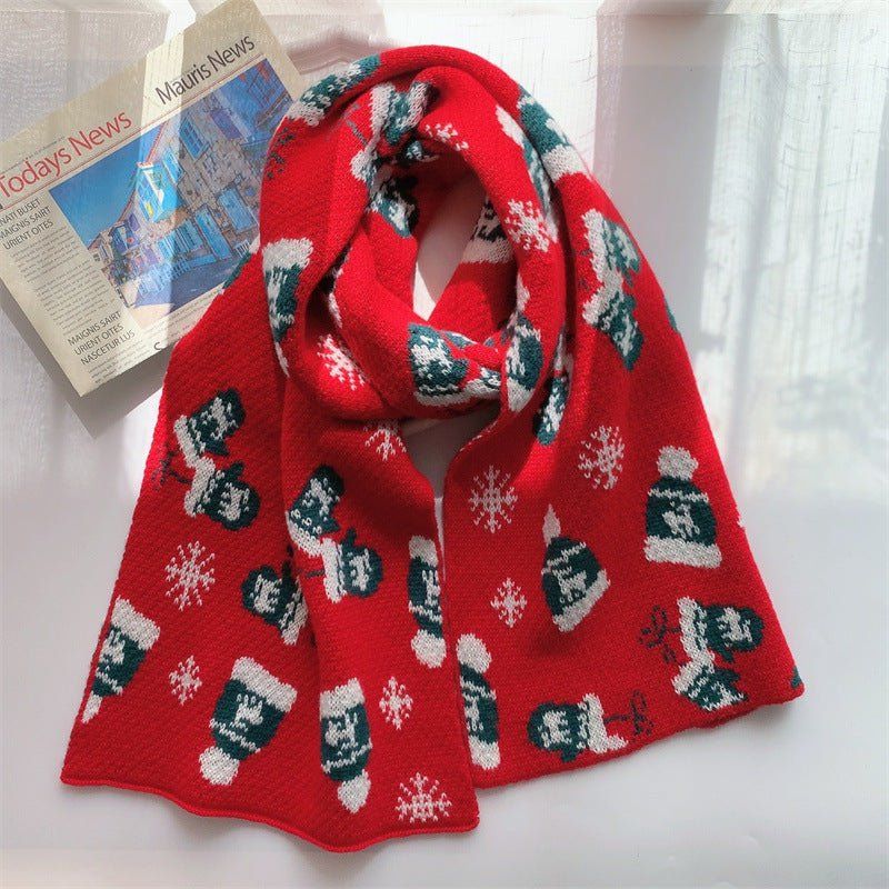 Patchwork Knit Christmas Scarf sold by Yugen Theory product image thumbnail 4