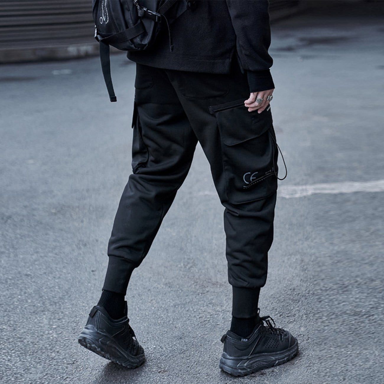 Black Drawstring Pockets Cargo Pants sold by Yugen Theory product image thumbnail 3