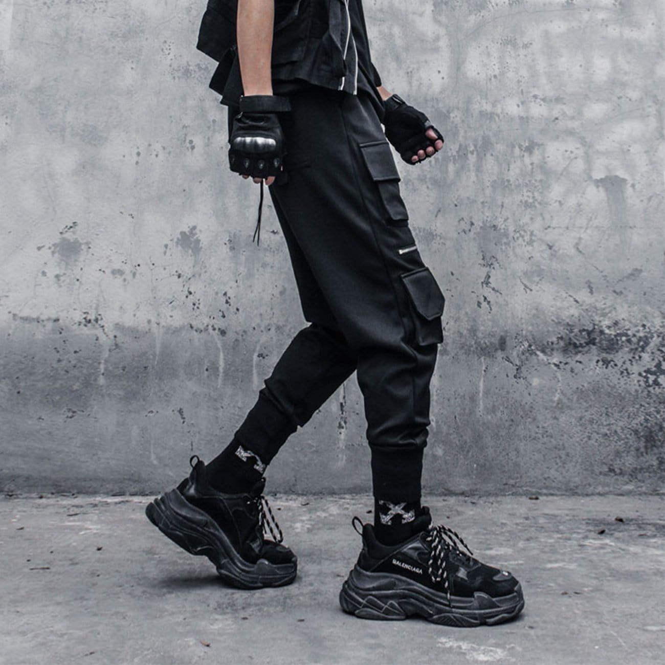 Dark Multi-pocket Cargo Pants sold by Yugen Theory product image thumbnail 4