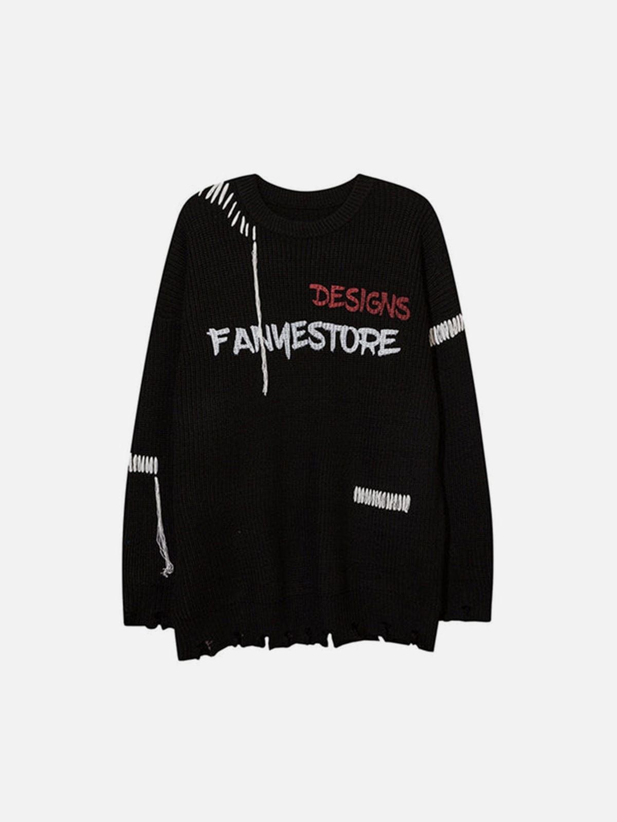 Cut Skeleton Love Letters Sweater sold by Yugen Theory product image thumbnail 4