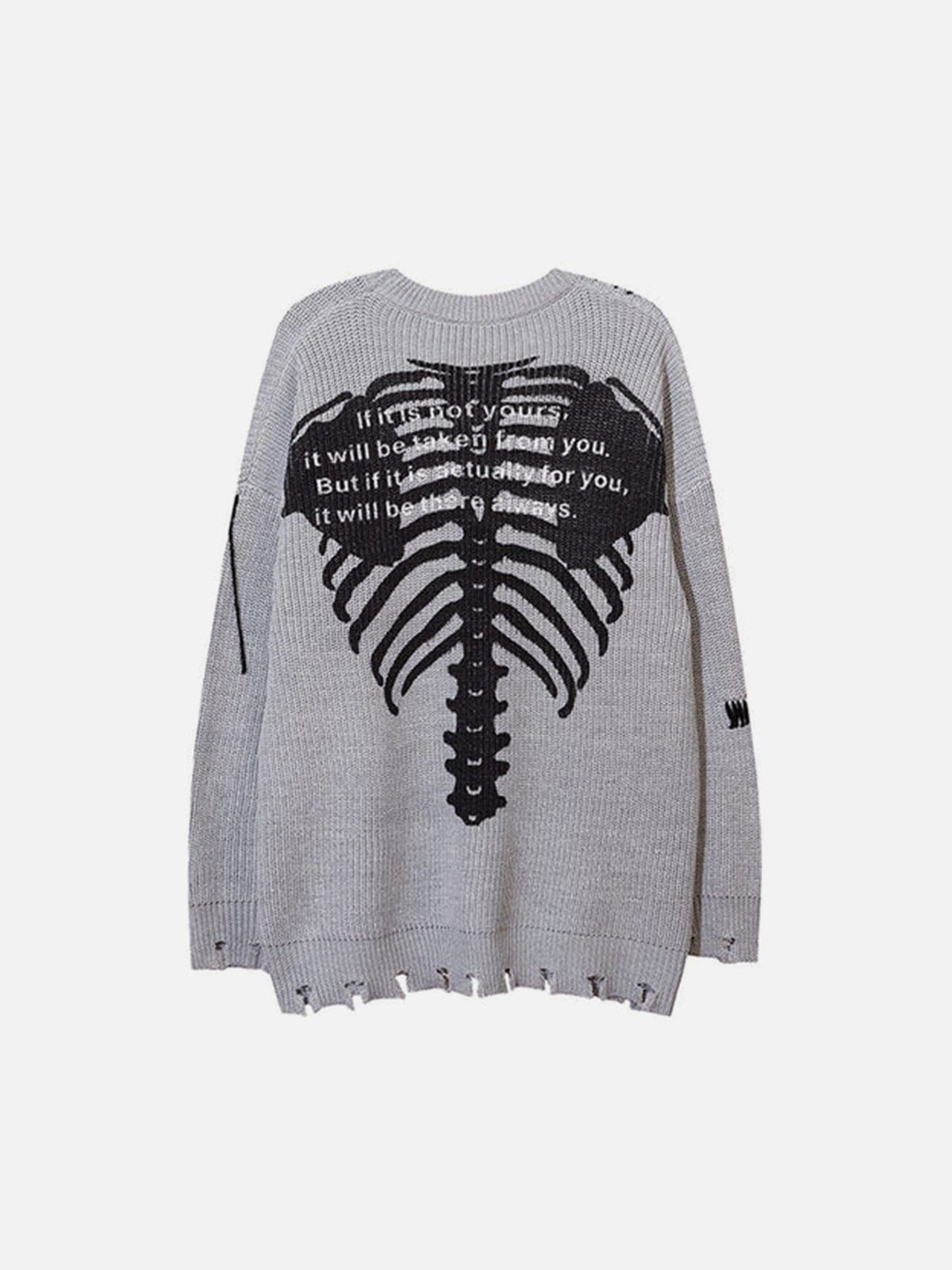 Cut Skeleton Love Letters Sweater sold by Yugen Theory product image thumbnail 2