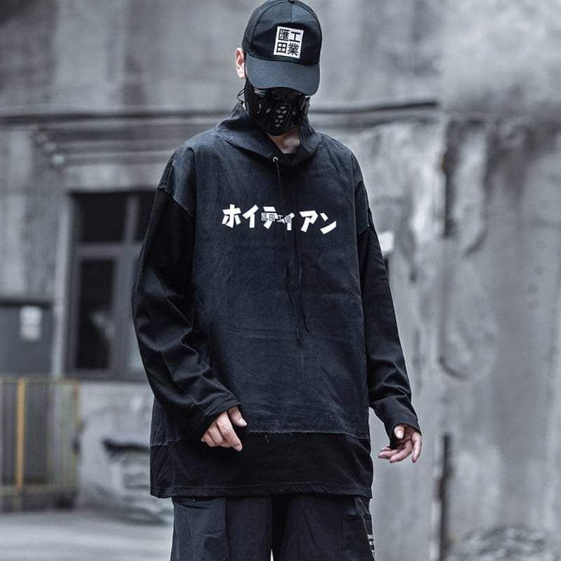 Black Japanese Hoodie sold by Yugen Theory