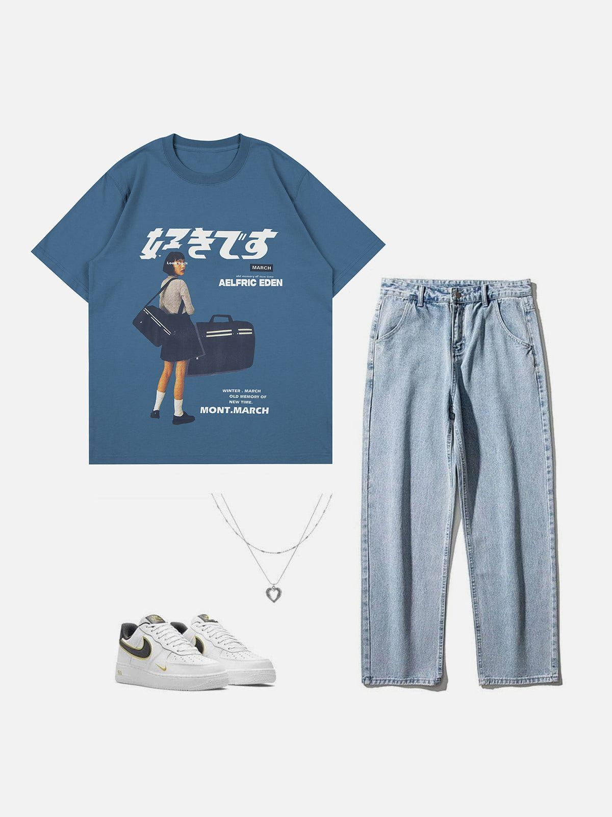 好きです Japanese Girl Graphic T-Shirt sold by Yugen Theory product image thumbnail 5