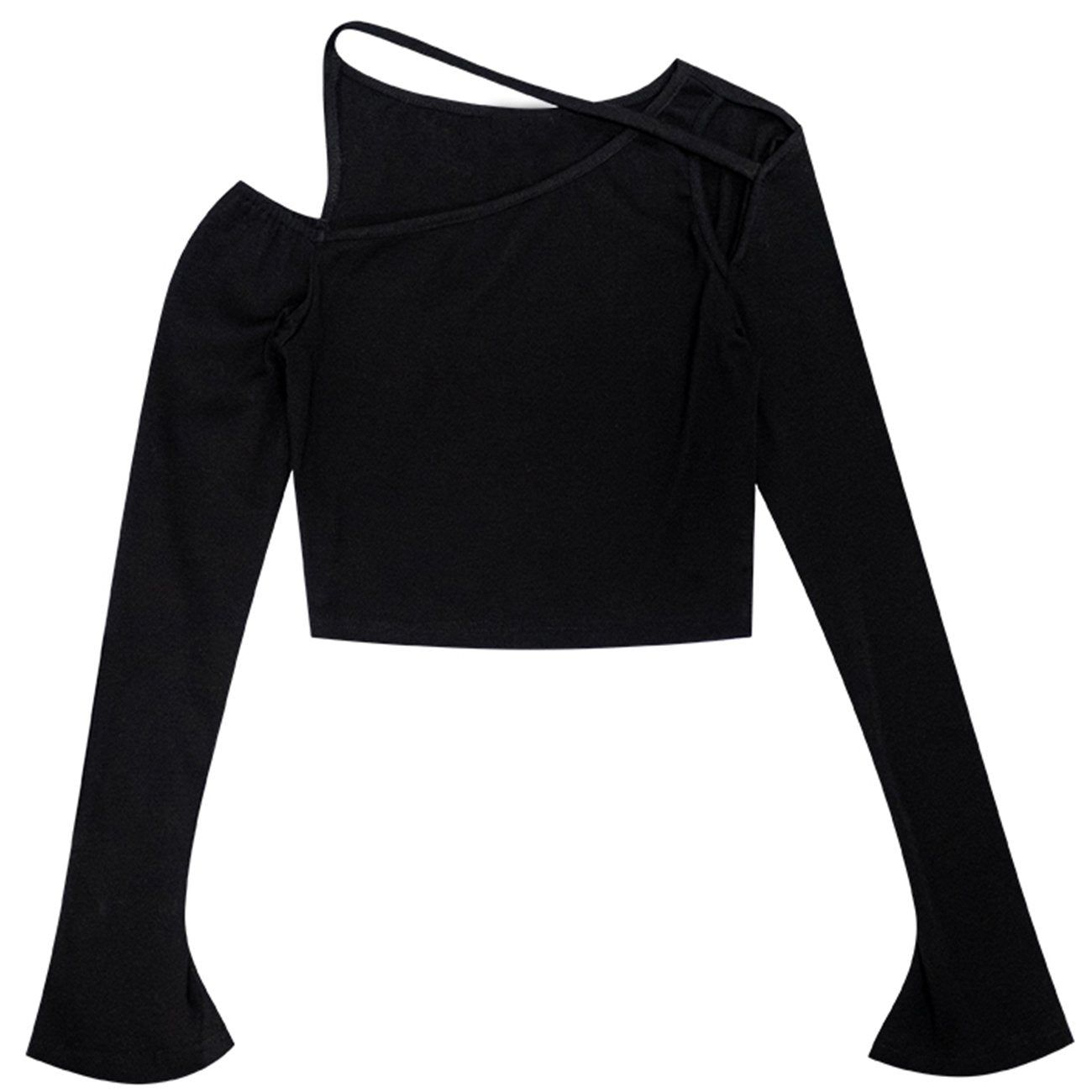 Half Shoulder Long Sleeve T Shirt sold by Yugen Theory