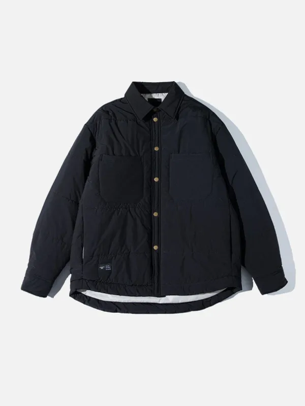 Multi Pocket Solid Color Winter Coat sold by Yugen Theory