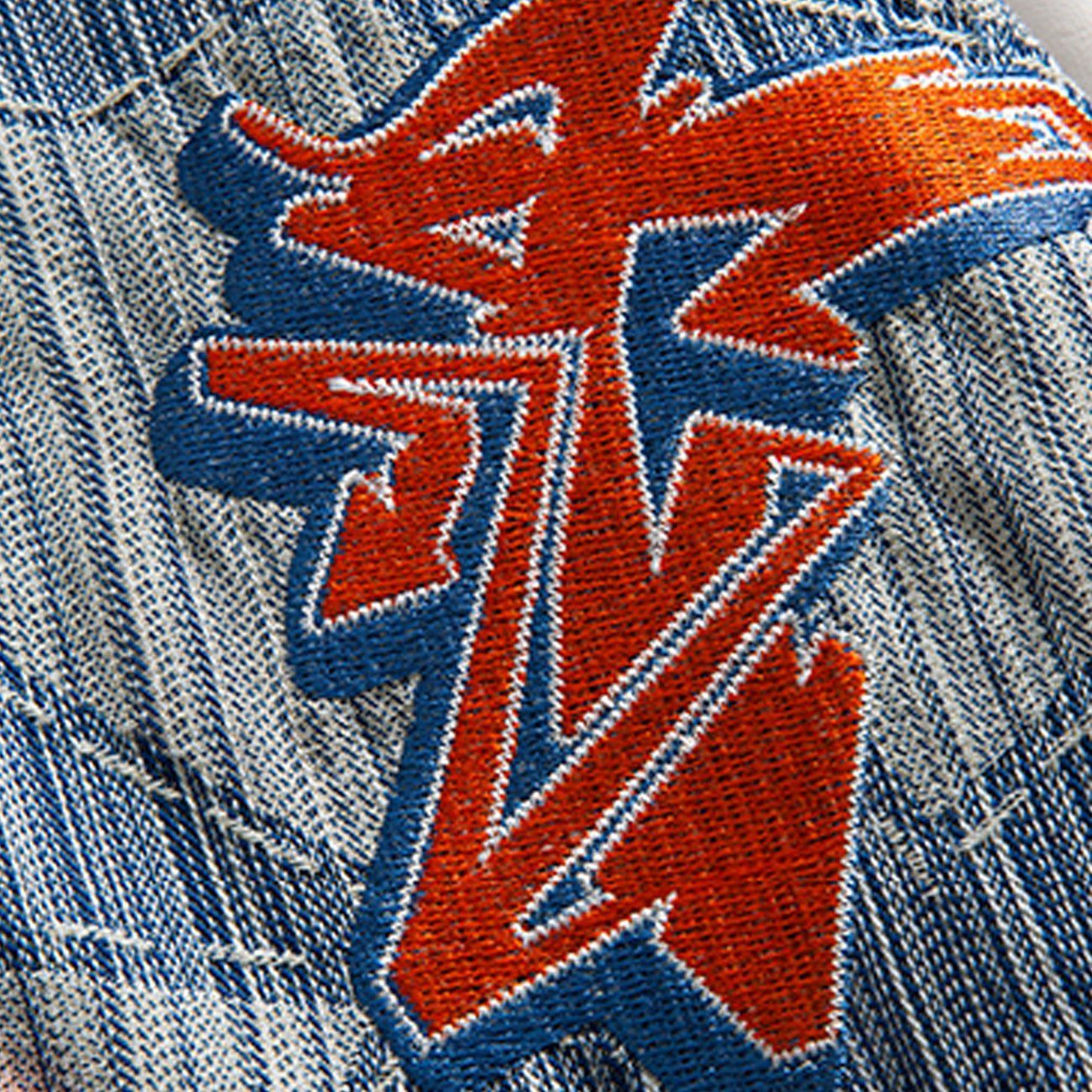 Letter Embroidery Contrast Color Varsity Jacket sold by Yugen Theory product image thumbnail 3