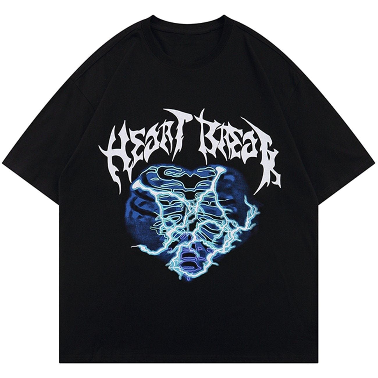 Lightning Skeleton Graphic T-Shirt sold by Yugen Theory